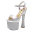 Najpiękniejsze / Ekskluzywne Czarne Karnawał Sandały Damskie 2020 Z Paskiem 17 cm Grubym Obcasie Peep Toe Sandały