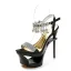 Charmant Sexy Été Beige Club de carnaval Sandales Femme 2020 Faux Diamant Bride Cheville 15 cm Talons Aiguilles Peep Toes / Bout Ouvert Sandales