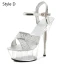 Charmant Noire Club de carnaval Paillettes Sandales Femme 2020 Bride Cheville 14 cm Talons Aiguilles Peep Toes / Bout Ouvert Sandales
