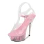 Transparent Sexy Rave Club Womens Sandals 2020 Ankle Strap 14 cm Stiletto Heels Open / Peep Toe Sandals