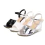 Fine Sølv Gateklær Sandaler Dame 2020 8 cm Kilehæl Peep Toe Sandaler