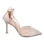 Charmant Beige Vêtement de rue Faux Diamant Sandales Femme 2020 Bride Cheville 9 cm Talons Aiguilles À Bout Pointu Sandales