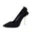 Enkel Grå Kontor OL Sløyfe Suede Pumps 2020 10 cm Stiletthæler Spisse Pumps