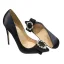 Chic / Beautiful Black Office OL Pumps 2020 Rhinestone Bow 12 cm Stiletto Heels Pointed Toe Pumps