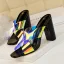 Modest / Simple Summer Burgundy Street Wear Laser Womens Sandals 2020 9 cm Thick Heels Open / Peep Toe Sandals