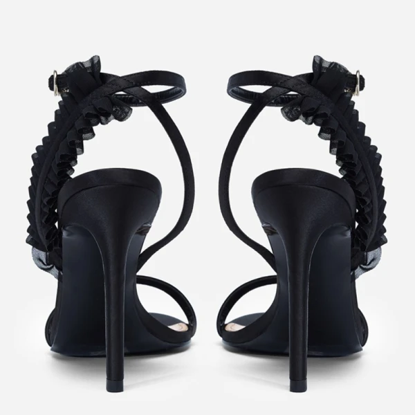 Chic / Beautiful Ocean Blue Cocktail Party Womens Sandals 2020 Leather Ankle Strap 9 cm Stiletto Heels Open / Peep Toe Sandals