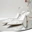 Charmant Weiß Abend Sandalen Damen 2020 Strass Slingpumps 7 cm Stilettos Spitzschuh Sandaletten
