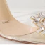 Sexy Transparent Gold Evening Party Rhinestone Womens Sandals 2020 Ankle Strap 10 cm Stiletto Heels Pointed Toe Sandals