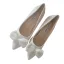 Elegant Ivory Wedding Shoes 2020 Pearl Bow 10 cm Stiletto Heels Pointed Toe Wedding Pumps