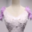 Chic / Belle Lilas Robe De Soirée 2018 Princesse En Dentelle Fleur Appliques Perlage Perle V-Cou Dos Nu Sans Manches Train De Balayage Robe De Ceremonie