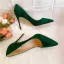 Schöne Wildleder Dunkelgrün Ball Pumps 2020 Leder 10 cm Stilettos Spitzschuh Pumps