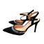 Chic / Beautiful Black Street Wear Womens Sandals 2020 Ankle Strap Rhinestone 9 cm Stiletto Heels Pointed Toe Sandals
