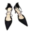 Fashion Black Evening Party Womens Sandals Rhinestone X-Strap 2020 8 cm Stiletto Heels Pointed Toe Sandals
