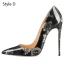 Fine Multi-Farger Ball Pumps 2020 Patent Lær 12 cm Stiletthæler Spisse Pumps