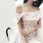 Modern / Fashion Blushing Pink Evening Dresses  2018 A-Line / Princess Appliques Sash Off-The-Shoulder Backless Sleeveless Court Train Formal Dresses
