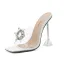 Transparent Sexy White Street Wear Womens Sandals 2020 Rhinestone 11 cm Stiletto Heels Open / Peep Toe Sandals