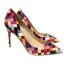 Schöne Multifarben Gestreift Strassenmode Pumps 2020 12 cm Stilettos Spitzschuh Pumps