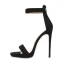 Sexy Noire Club de carnaval Sandales Femme 2020 Cuir Bride Cheville 12 cm Talons Aiguilles Peep Toes / Bout Ouvert Sandales