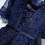Elegant Navy Blue Formal Dresses Prom Dresses 2017 Lace Flower Bow Scoop Neck Floor-Length / Long 1/2 Sleeves A-Line / Princess