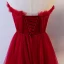 Sexy Burgundy Party Dresses 2018 A-Line / Princess Pleated Strapless Backless Sleeveless Knee-Length Formal Dresses