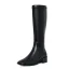 Chic / Belle Marron Vêtement de rue Cuir Talon Bas Bottes Femme 2020 4 cm Talons Épais Pied Carré Bottes