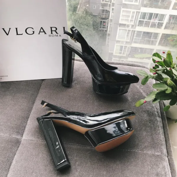 Piękne Białe Przypadkowy Slingback Sandały Damskie 2020 Skórzany 12 cm Grubym Obcasie Szpiczaste Sandały