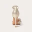 Mode Champagne Soirée Sandales Femme 2021 Cuir Faux Diamant Noeud Bride Cheville 10 cm Talons Aiguilles À Bout Pointu Sandales Talons Hauts