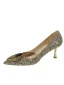 Sparkly Champagne Evening Party Sequins Pumps 2020 Rhinestone 8 cm Stiletto Heels Pointed Toe Pumps