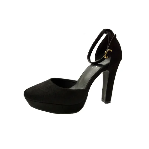 Chic / Belle Bordeaux Club de carnaval Daim Sandales Femme 2020 Bride Cheville 10 cm Talons Épais À Bout Pointu Sandales
