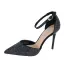 Charming Tan Evening Party Rhinestone Womens Sandals 2020 Ankle Strap 10 cm Stiletto Heels Pointed Toe Sandals