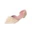 Elegante Champagner Perle Flache Brautschuhe 2020 Satin Pailletten Spitzschuh Hochzeit Sandaletten