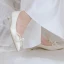 Elegant Ivory Pearl Bow Wedding Shoes 2020 3 cm Stiletto Heels Low Heel Pointed Toe Wedding Pumps
