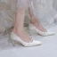 Chic / Beautiful Ivory Pearl Wedding Shoes 2020 7 cm Stiletto Heels Pointed Toe Wedding Pumps