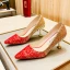 Sparkly Gold Red Sequins Wedding Shoes 2020 Rhinestone 9 cm Stiletto Heels Pointed Toe Wedding Pumps