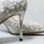 Charming Sparkly Gold Rhinestone Pearl Wedding Shoes 2020 7 cm Stiletto Heels Pointed Toe Wedding Pumps