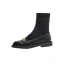 Chic / Beautiful Black Street Wear Ankle Knitting Flat Womens Boots 2020 Leather Round Toe Boots