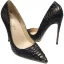 Vintage / Retro Black Street Wear Snakeskin Print Pumps 2020 12 cm Stiletto Heels Pointed Toe Pumps