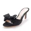 Chic / Belle Noire Désinvolte Noeud Sandales Femme 2020 6 cm Talons Aiguilles Peep Toes / Bout Ouvert Sandales