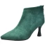 Modest / Simple Black Street Wear Ankle Suede Womens Boots 2020 Leather 6 cm Stiletto Heels Pointed Toe Boots