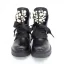 Mode Noire Vêtement de rue Bottines Bottes Femme 2020 Perle À Bout Rond Plate Bottes