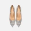Glittrande Silver Rhinestone Paljetter Brudskor 2020 10 cm Stilettklackar Spetsiga Bröllop Pumps