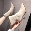 Modest / Simple Black Street Wear Ankle Womens Boots 2020 8 cm Stiletto Heels Pointed Toe Boots