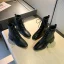 Mode Noire Vêtement de rue Bottines Bottes Femme 2020 4 cm Talons Épais Talon Bas À Bout Rond Bottes