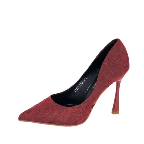 Elegant Black Prom Pumps Stiletto Heels 2020 9 cm Pointed Toe Pumps