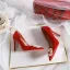Élégant Ivoire Cuir Perle Chaussure De Mariée 2020 10 cm Talons Aiguilles À Bout Pointu Mariage Escarpins