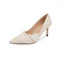 Elegant Ivory Pearl Wedding Shoes 2020 7 cm Stiletto Heels Pointed Toe Wedding Pumps
