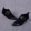 Simple Noire Désinvolte Bottines Bottes Femme 2020 Cuir 3 cm Talons Aiguilles Talon Bas À Bout Pointu Bottes