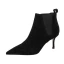 Simple Hiver Kaki Désinvolte Daim Bottes Femme 2020 Cuir Bottines 7 cm Talons Aiguilles À Bout Pointu Bottes