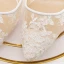 Charming Ivory Lace Flower Wedding Shoes 2020 Tulle 8 cm Stiletto Heels Pointed Toe Wedding Pumps