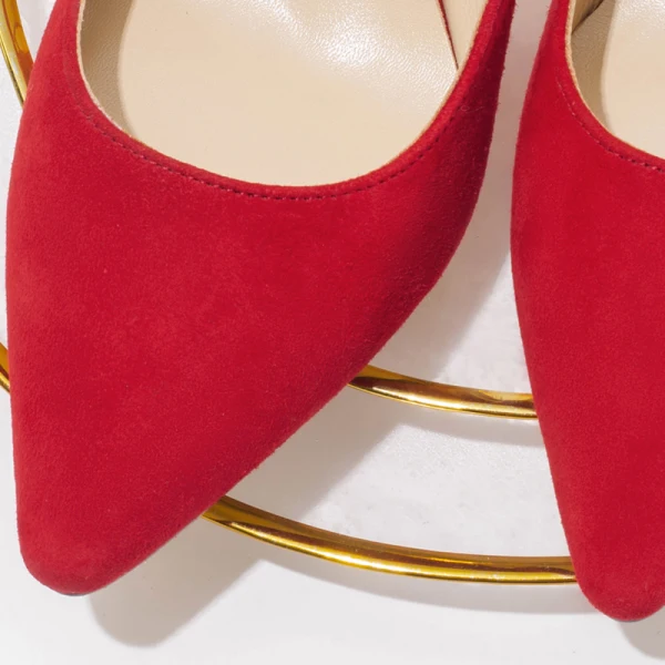 Chic / Beautiful Red Cocktail Party Leather Pumps 2020 8 cm Stiletto Heels Pointed Toe Pumps